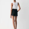 Plissierte Mini-Shorts