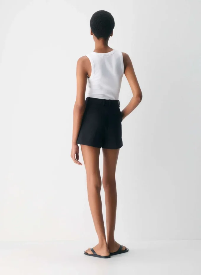 Plissierte Mini-Shorts