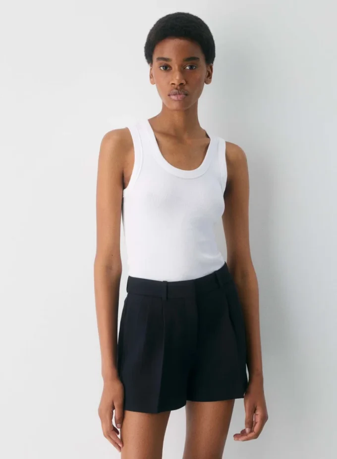 Plissierte Mini-Shorts