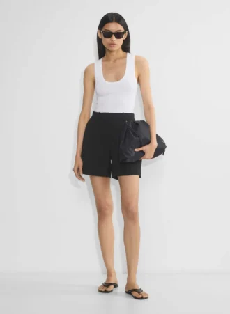 Plissierte Shorts in mittlerer Länge