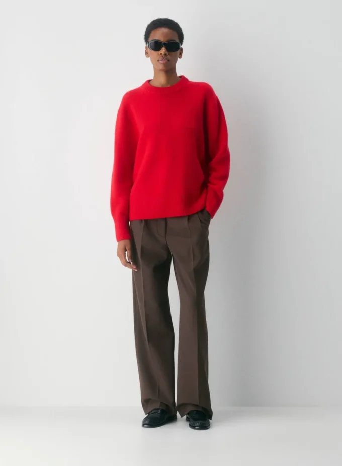 Plüschiger Oversize-Pullover aus Kaschmir