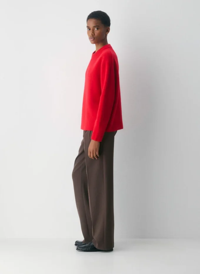Plüschiger Oversize-Pullover aus Kaschmir