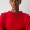 Plüschiger Oversize-Pullover aus Kaschmir