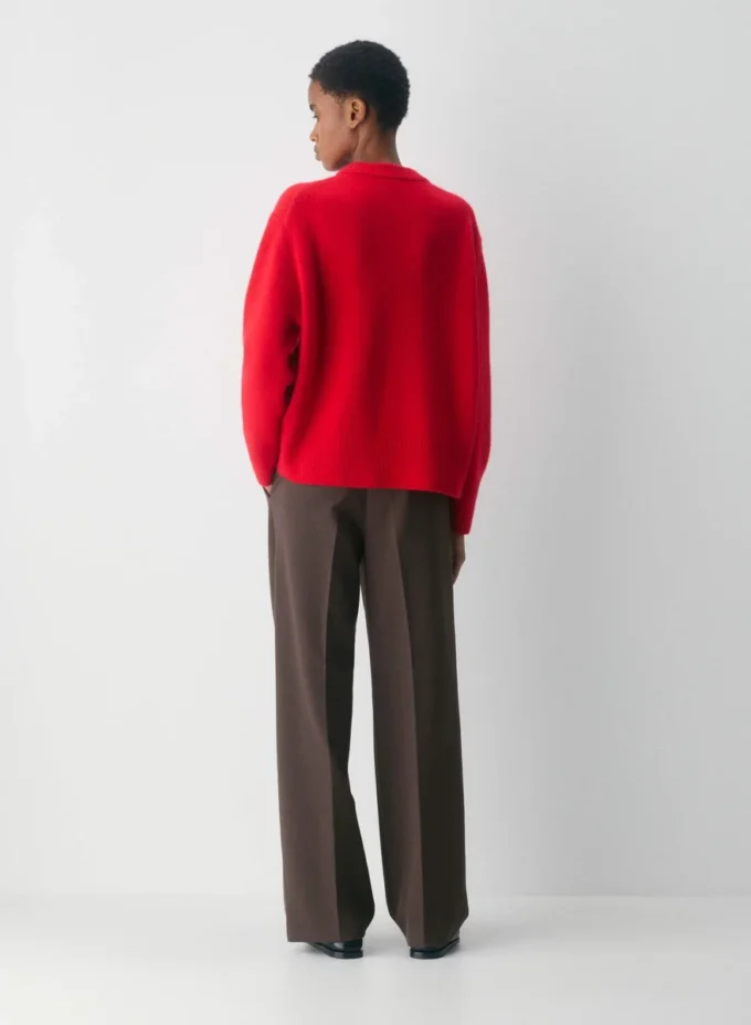 Plüschiger Oversize-Pullover aus Kaschmir