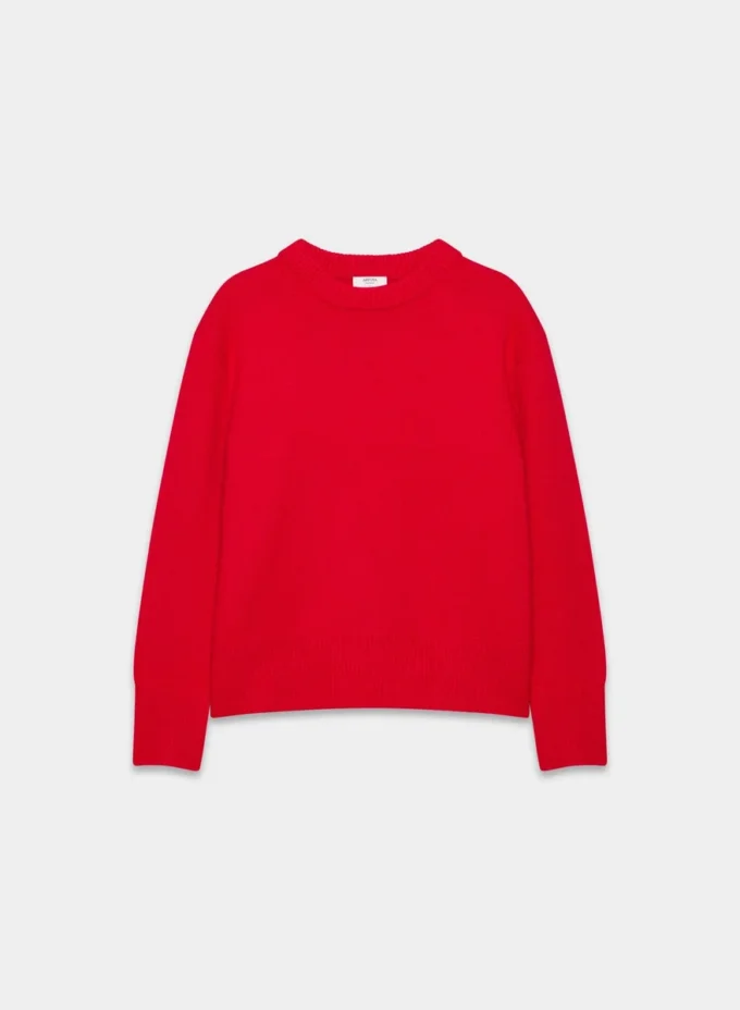 Plüschiger Oversize-Pullover aus Kaschmir