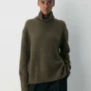 Plüschkaschmir Oversized-Rollkragenpullover