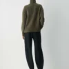 Plüschkaschmir Oversized-Rollkragenpullover