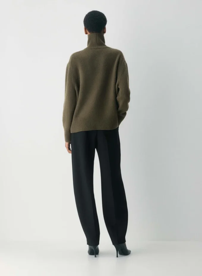 Plüschkaschmir Oversized-Rollkragenpullover