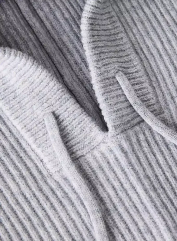 Rippstrickkapuze