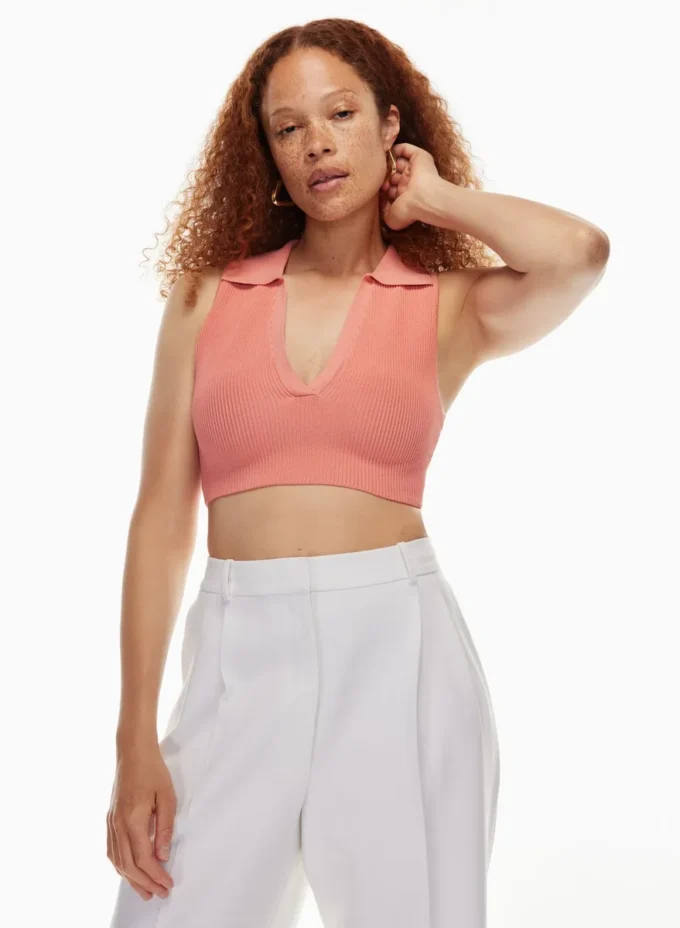 Sculpt Knit Polo Top Sculpt Knit Polo Top
