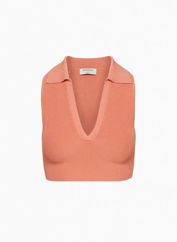 Sculpt Knit Polo Top Sculpt Knit Polo Top