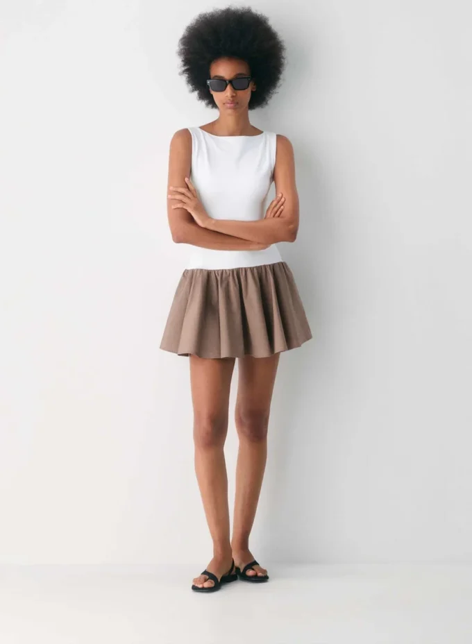 Segment Popeline-Kleid Segment Popeline-Kleid