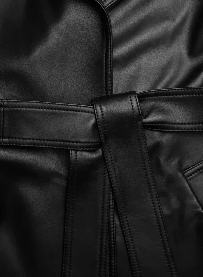 Silva Leder-Trenchcoat