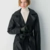 Silva Leder-Trenchcoat