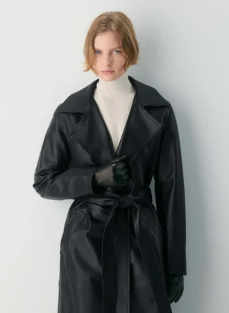 Silva Leder-Trenchcoat