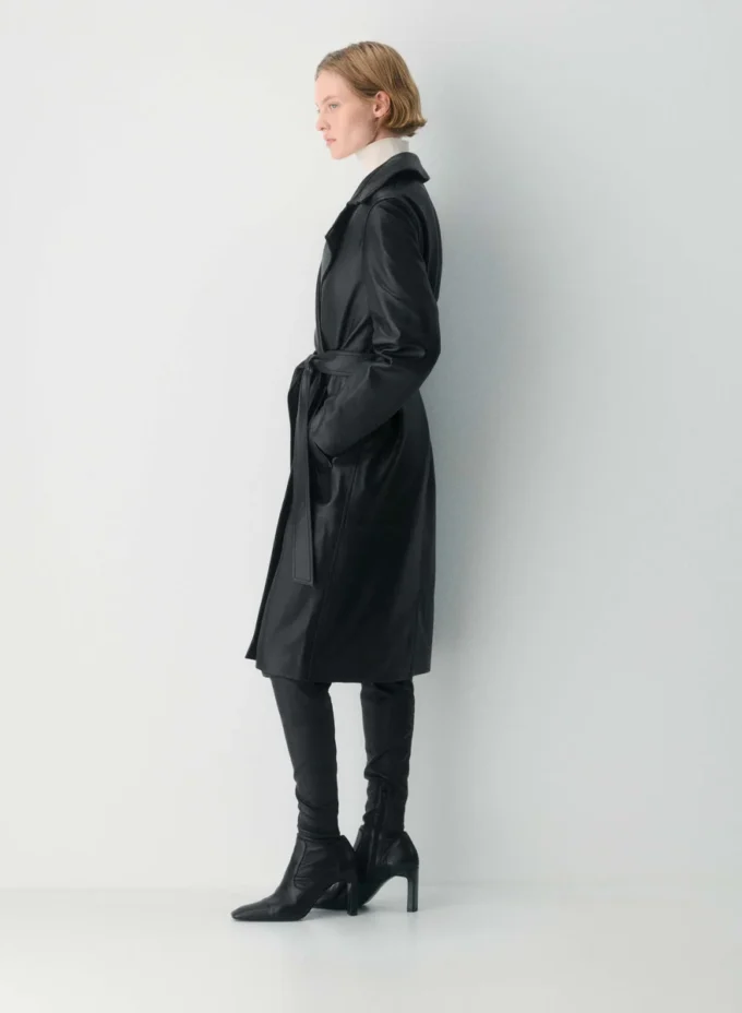 Silva Leder-Trenchcoat
