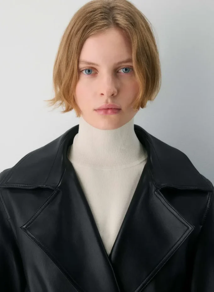 Silva Leder-Trenchcoat