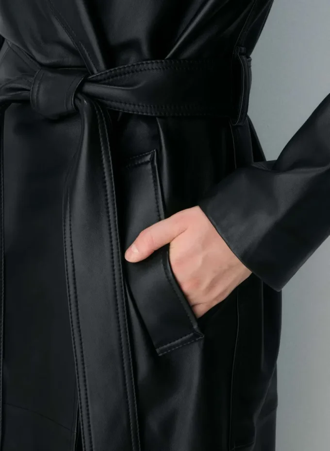 Silva Leder-Trenchcoat