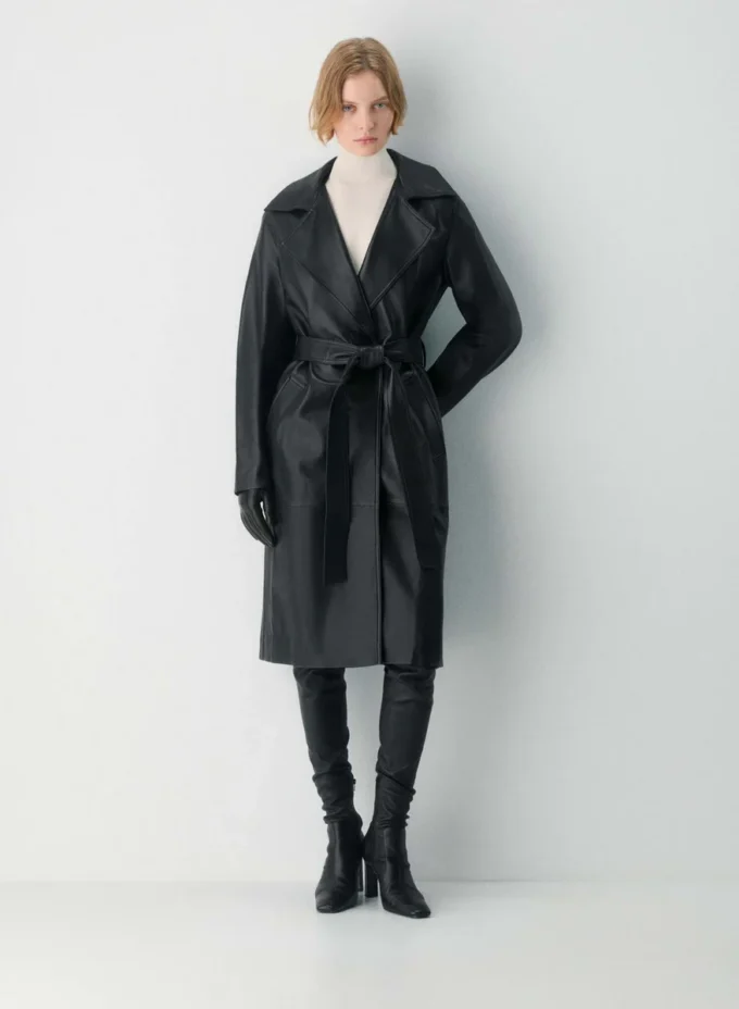 Silva Leder-Trenchcoat