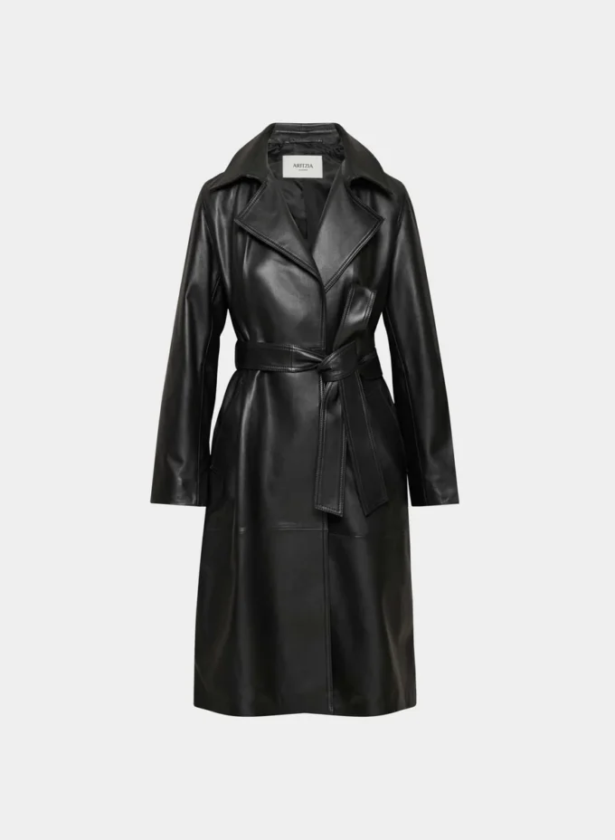 Silva Leder-Trenchcoat