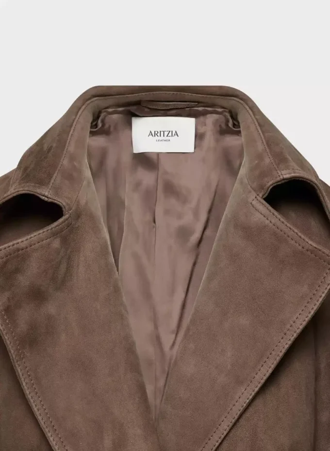 Silva Wildleder-Trenchcoat