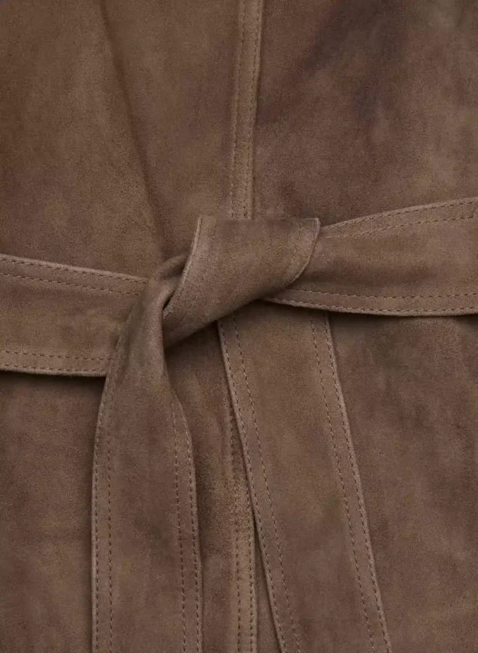 Silva Wildleder-Trenchcoat