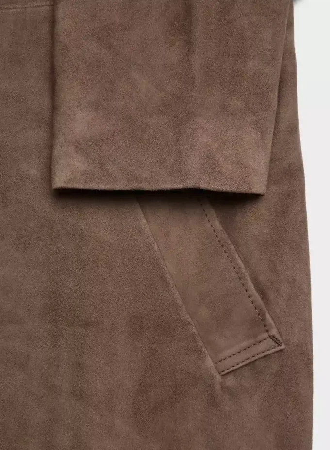 Silva Wildleder-Trenchcoat