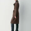 Silva Wildleder-Trenchcoat