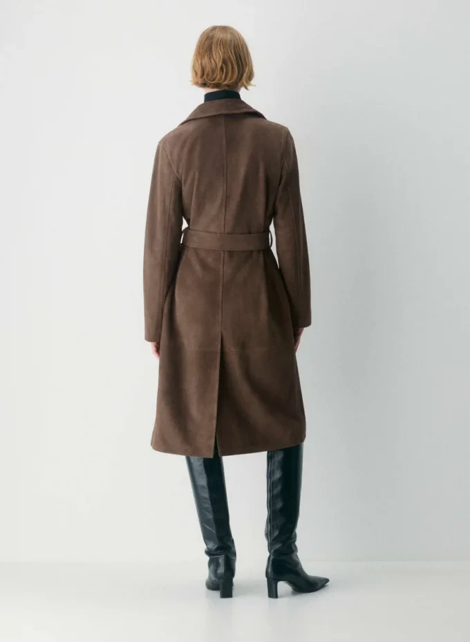 Silva Wildleder-Trenchcoat
