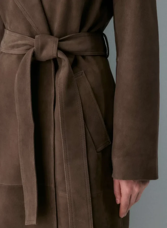 Silva Wildleder-Trenchcoat