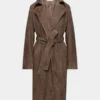 Silva Wildleder-Trenchcoat