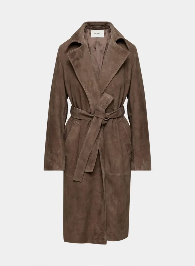 Silva Wildleder-Trenchcoat