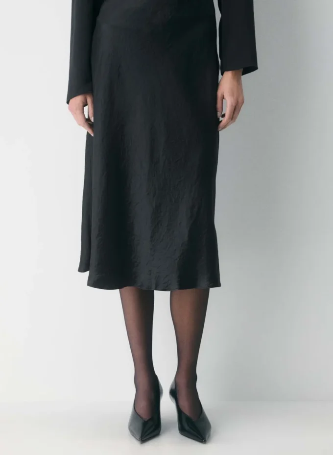 Slip-Satin-Midirock Slip-Satin-Midirock
